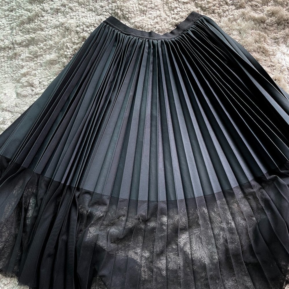 NWT PINKO Pleated Mesh Skirt - Picture 4 of 6